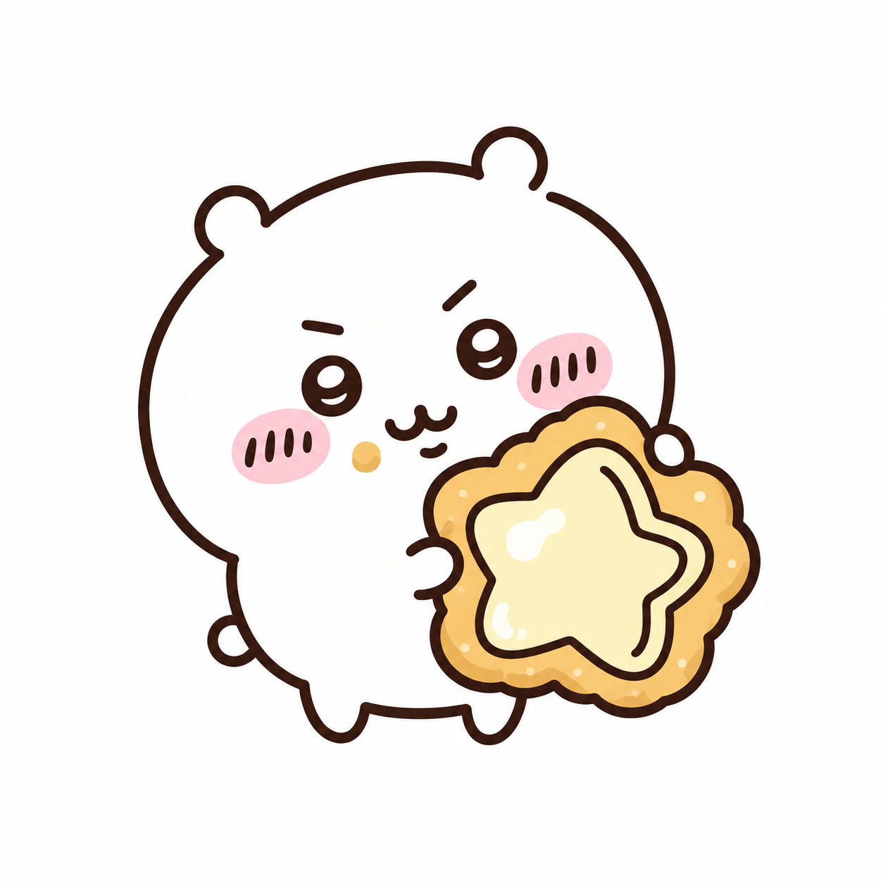 JiMin Lim — Chiikawa holding a star cookie
